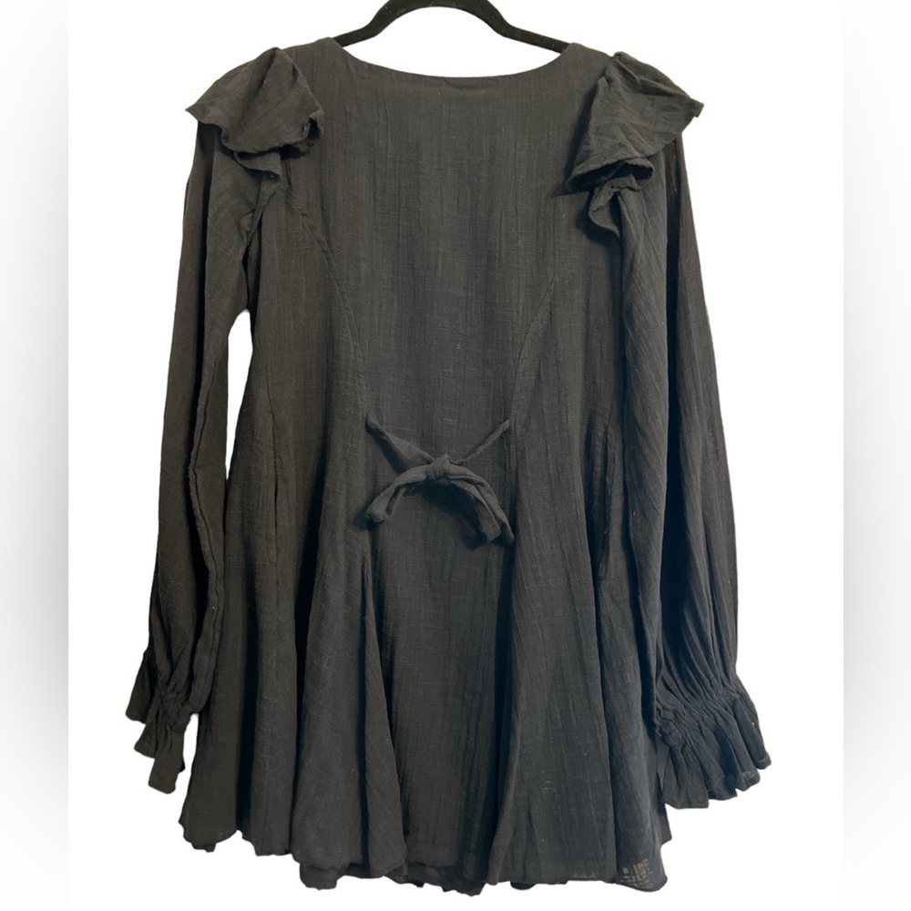 Free People Black Button-Down Dress - Picture 8 of 8